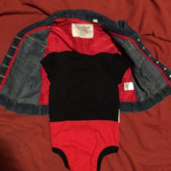 2 pieces for sale, size 18-24 month denim jacket and mini mouse bodysuit. - Picture 8 of 8